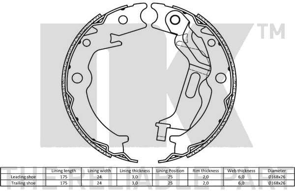 Brake Shoe Set, parking brake 2736785 - image 2