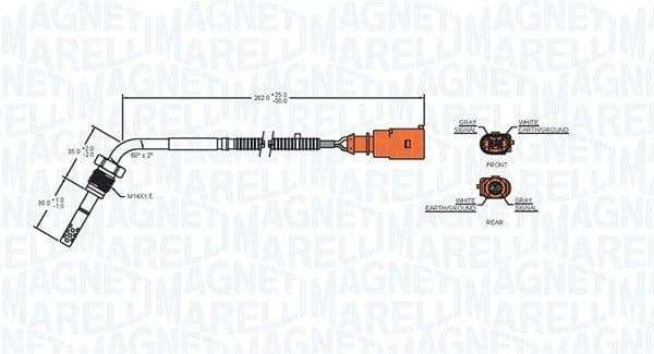 Sensor, exhaust gas temperature 172000173010