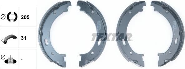 Brake Shoe Set, parking brake 91073300