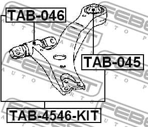 Mounting, control/trailing arm TAB-046 - image 2