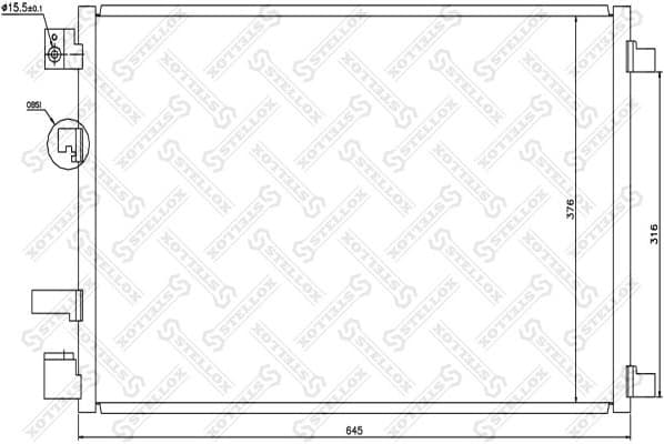 Condenser, air conditioning 10-45482-SX