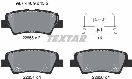 Brake Pad Set, disc brake Q+ 2265501