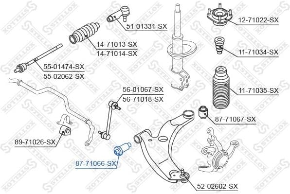 Mounting, control/trailing arm 87-71066-SX - image 2