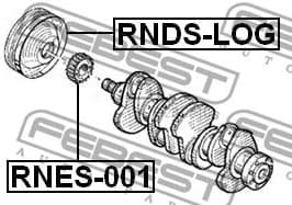 Belt Pulley, crankshaft RNDS-LOG - image 2