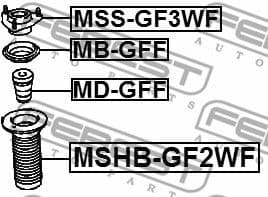 Suspension Strut Support Mount MSS-GF3WF - image 2
