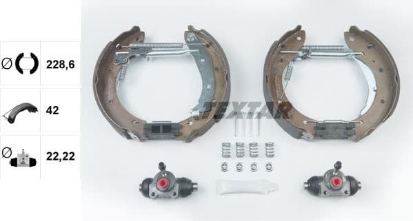 Brake Shoe Set Shoe Kit Pro 84053901