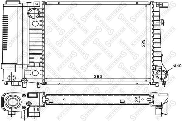 Radiator, engine cooling 10-25566-SX