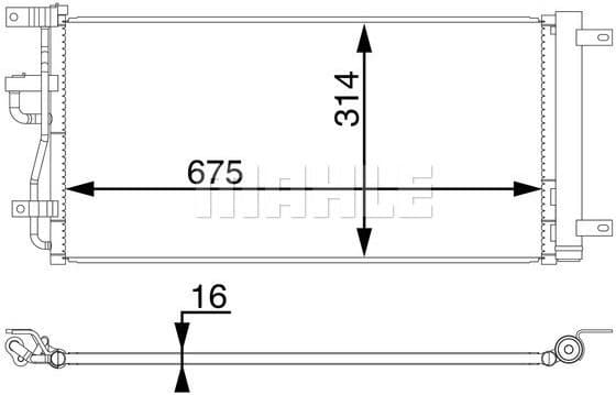 Condenser, air conditioning BEHR AC 66 000S