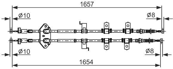 Cable Pull, parking brake 1 987 482 896