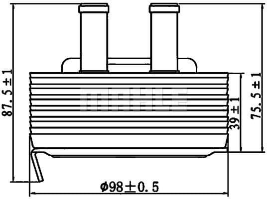 Oil Cooler, engine oil BEHR CLC 197 000S