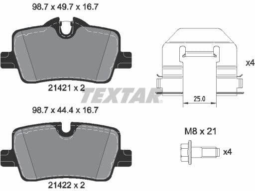 Brake Pad Set, disc brake Q+ 2142101