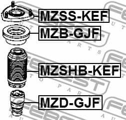 Rubber Buffer, suspension MZD-GJF - image 2