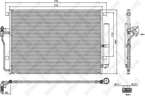 Condenser, air conditioning 87-28002-SX