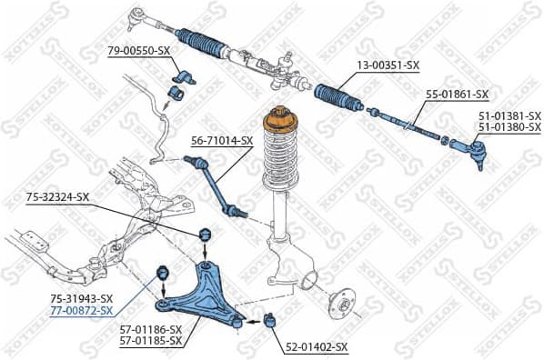 Mounting, control/trailing arm 77-00872-SX - image 2