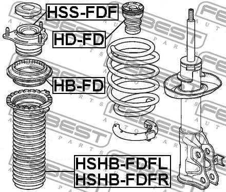 Protective Cap/Bellow, shock absorber HSHB-FDFL - image 2