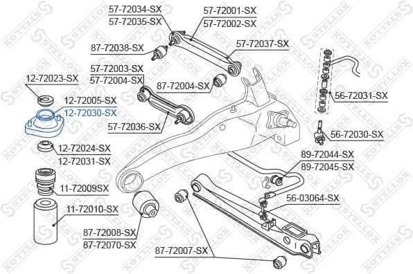 Suspension Strut Support Mount 12-72030-SX - image 2