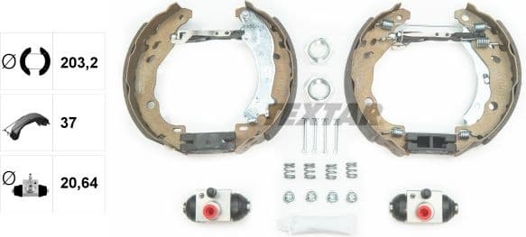 Brake Shoe Set Shoe Kit Pro 84061602