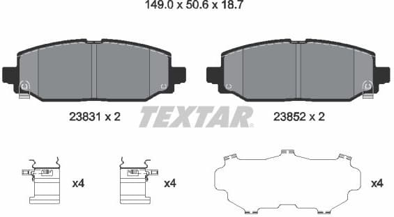 Brake Pad Set, disc brake 2383101