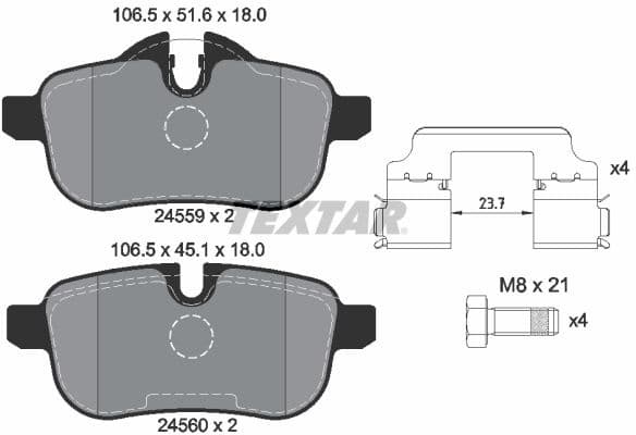 Brake Pad Set, disc brake 2455901