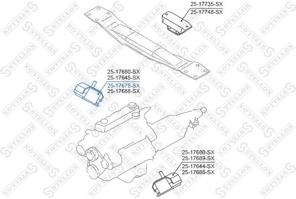 Mounting, engine 25-17675-SX