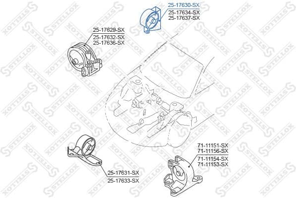 Mounting, engine 25-17630-SX
