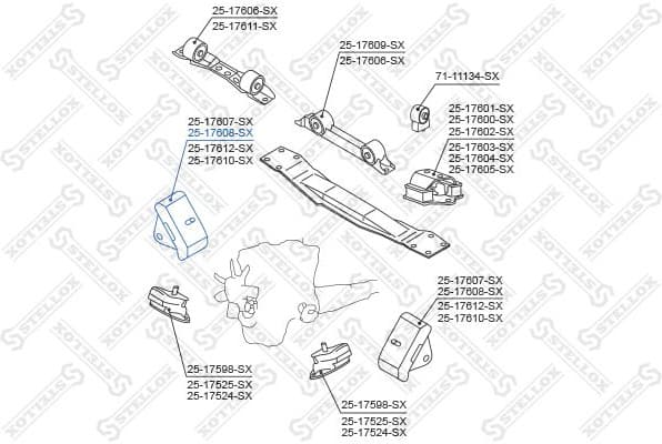 Mounting, engine 25-17608-SX