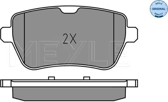 Brake Pad Set, disc brake MEYLE-ORIGINAL: True to OE. 025 250 7119