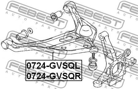 Control/Trailing Arm, wheel suspension 0724-GVSQR - image 2