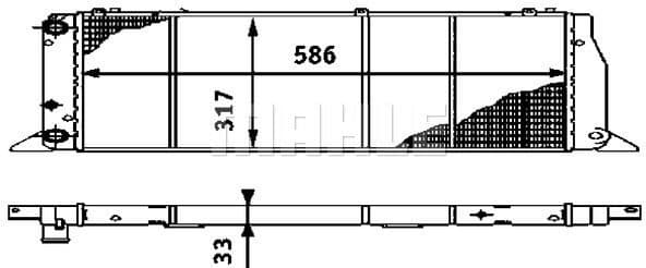 Radiator, engine cooling BEHR CR 403 000S