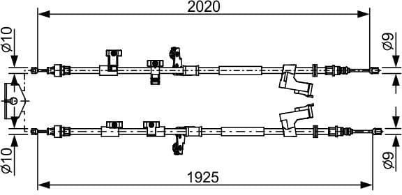 Cable Pull, parking brake 1 987 482 709