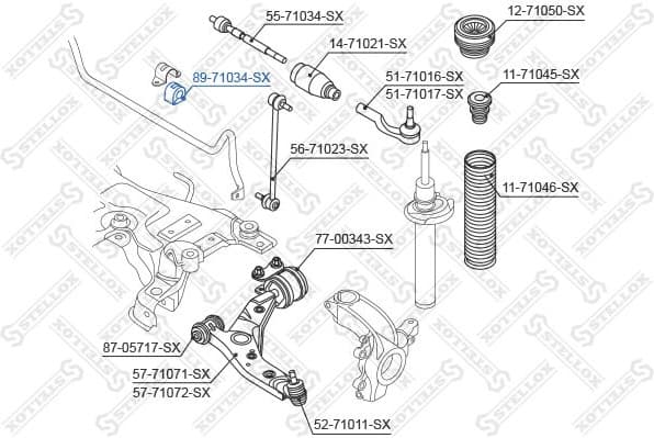 Mounting, stabiliser bar 89-71034-SX - image 2