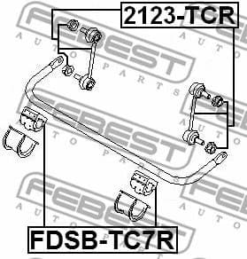 Mounting, stabiliser bar FDSB-TC7R