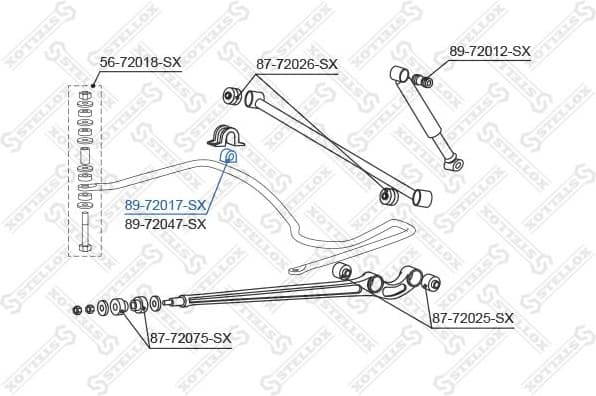 Mounting, stabiliser bar 89-72017-SX - image 2