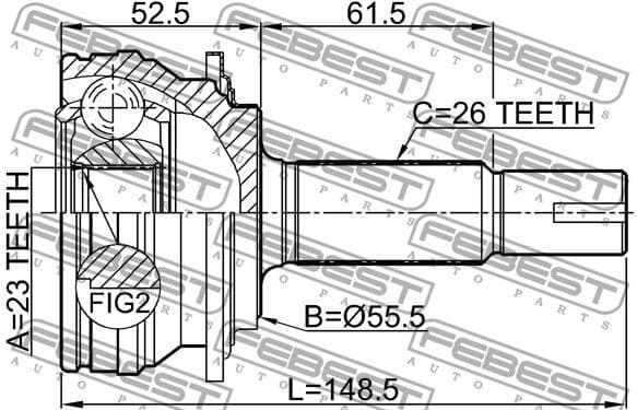 Joint Kit, drive shaft 0110-1NZFE - image 2