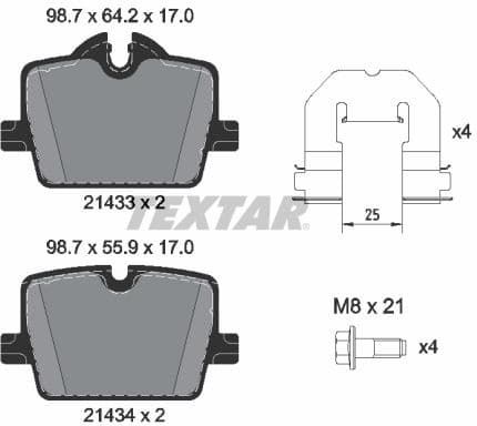 Brake Pad Set, disc brake Q+ 2143301