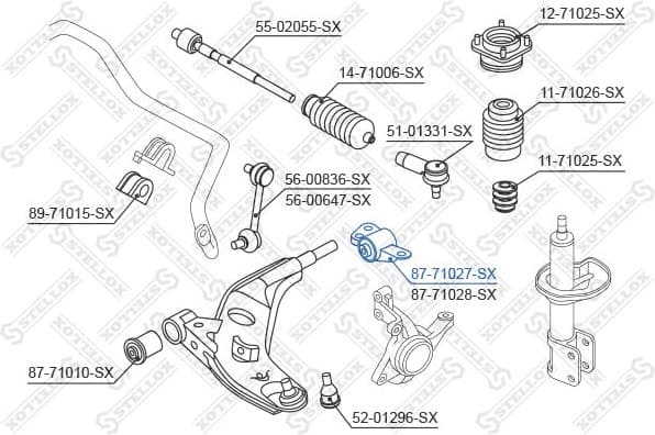 Mounting, control/trailing arm 87-71027-SX - image 2