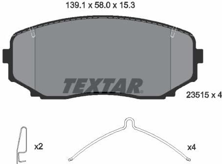 Brake Pad Set, disc brake 2351505