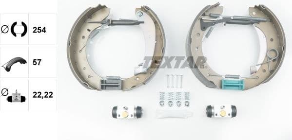 Brake Shoe Set Shoe Kit Pro 84049601