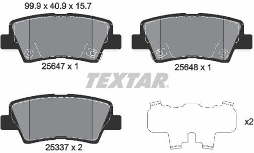 Brake Pad Set, disc brake Q+ 2564701