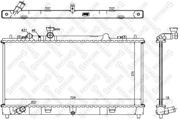 Radiator, engine cooling 10-26702-SX