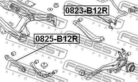 Control/Trailing Arm, wheel suspension 0825-B12R - image 2