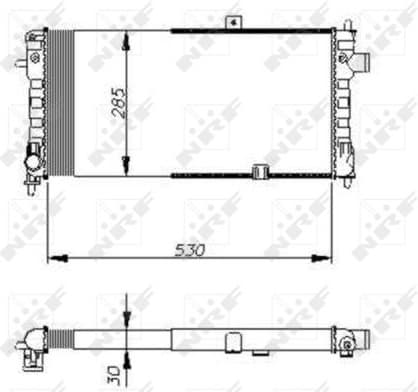 Radiator, engine cooling 58675