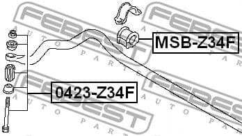 Mounting, stabiliser bar MSB-Z34F - image 2