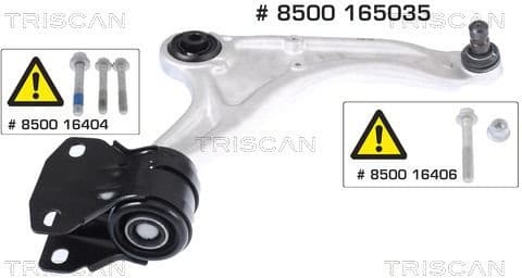 Control/Trailing Arm, wheel suspension 8500 165035