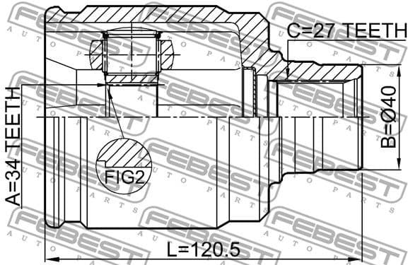 Joint Kit, drive shaft 0311-CL20RH - image 2