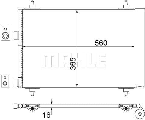 Condenser, air conditioning BEHR AC 315 000S