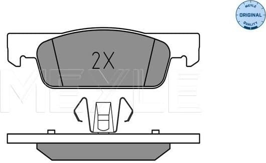 Brake Pad Set, disc brake MEYLE-ORIGINAL: True to OE. 025 257 0217 - image 2