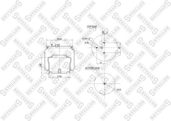 Bellow, air suspension 84-00136-SX