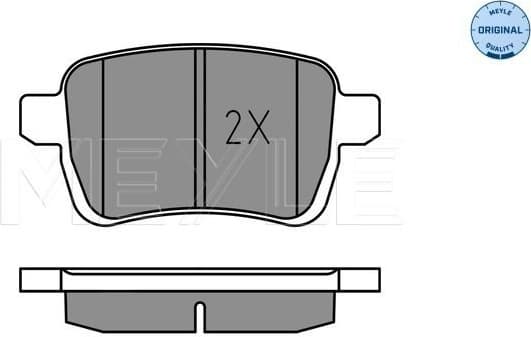 Brake Pad Set, disc brake MEYLE-ORIGINAL: True to OE. 025 259 7317
