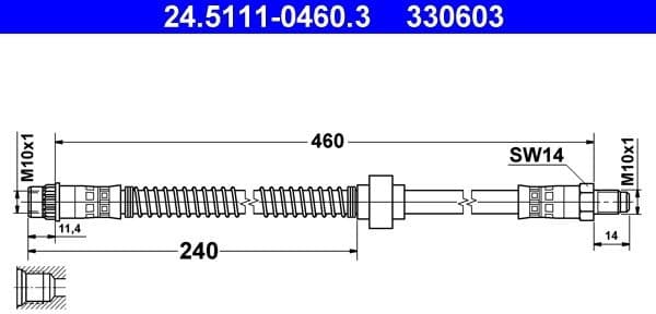 Brake Hose 24.5111-0460.3
